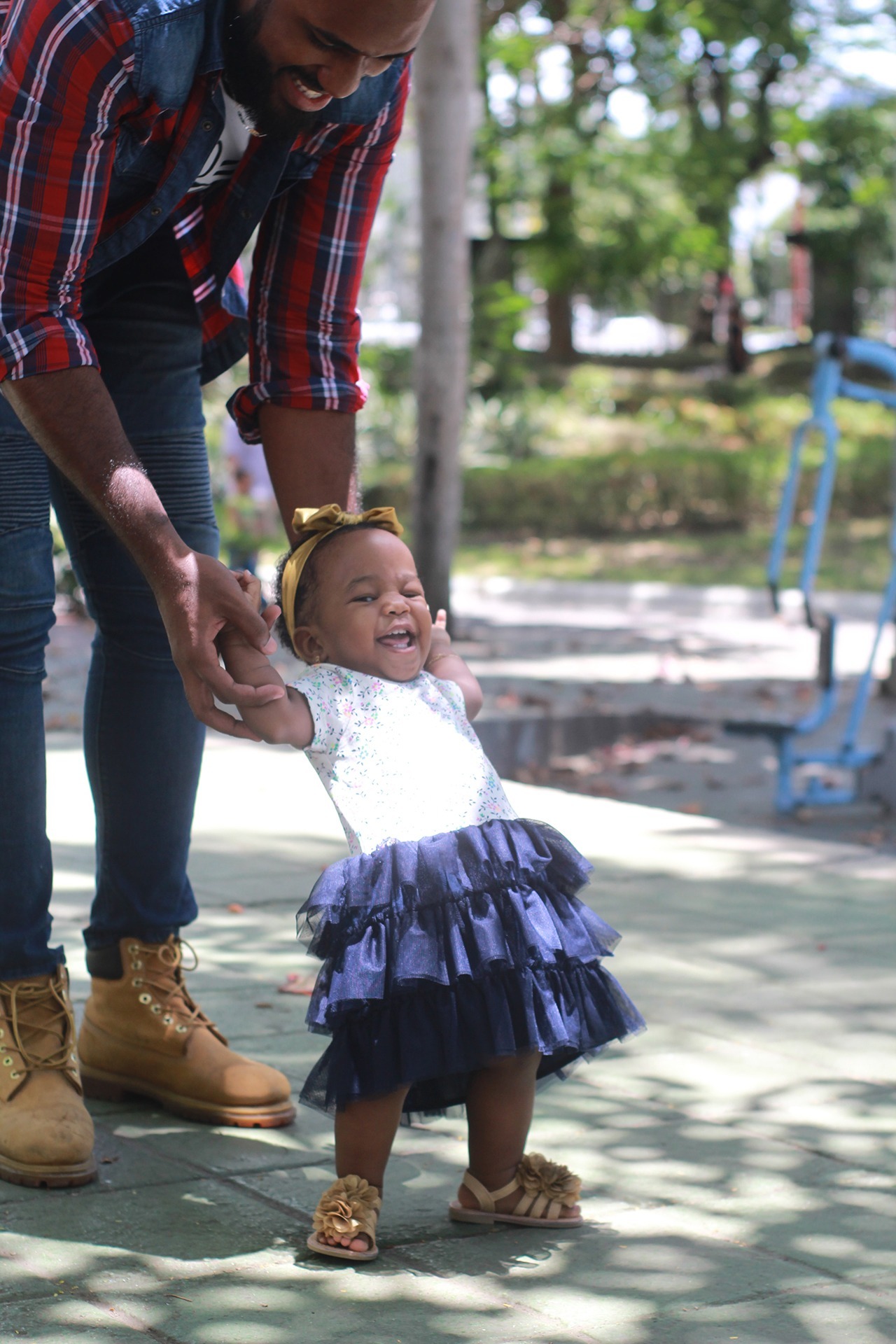 hispanic baby walking